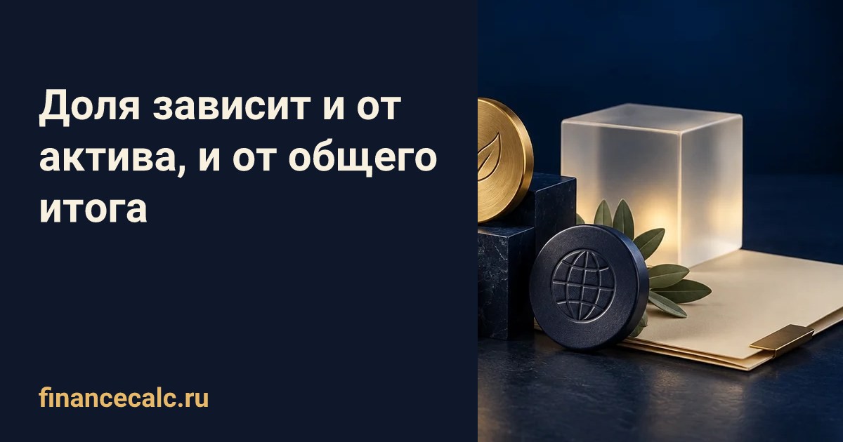 Как пересчитать доли портфеля, если цены изменились без сделок