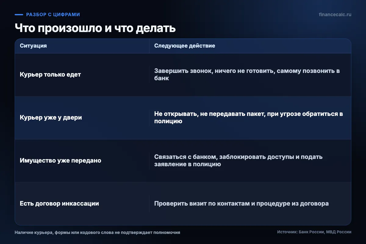 Что делать после попытки передачи