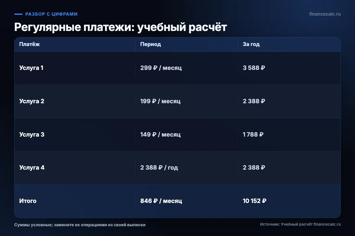 Годовая стоимость регулярных платежей