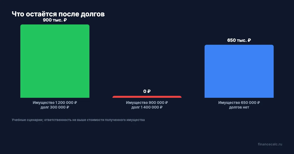 Что остаётся после наследственных долгов