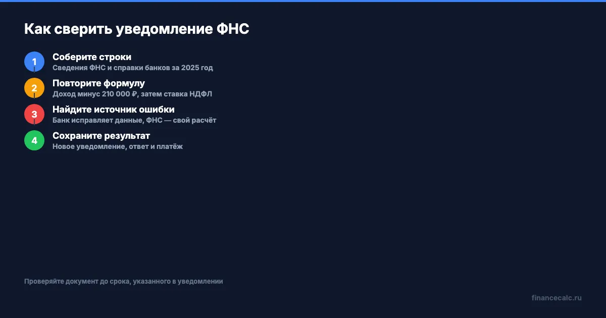 Как сверить уведомление ФНС