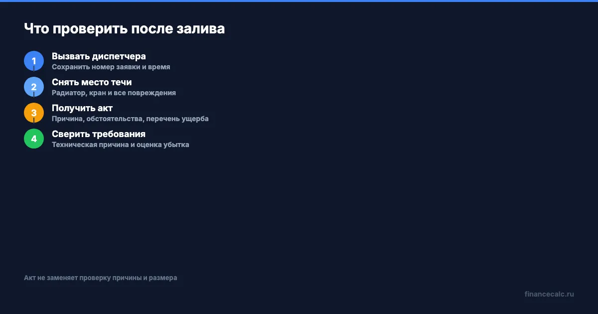 Что проверить после залива