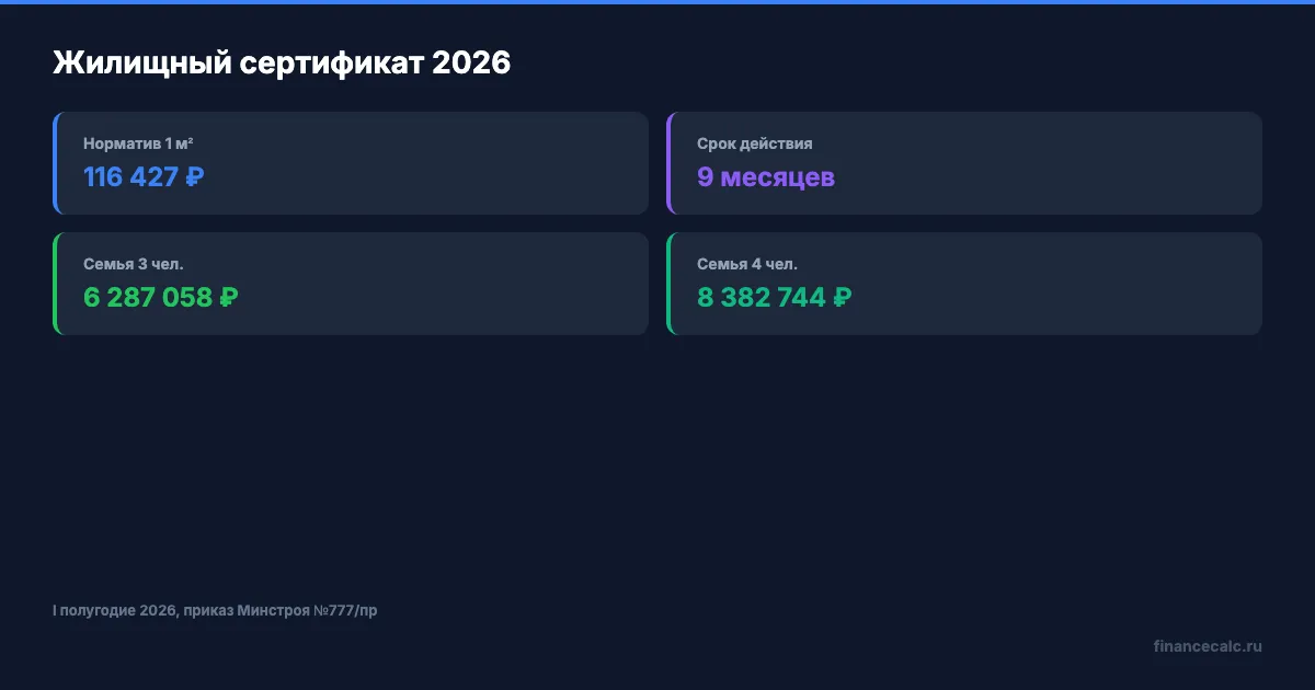 Ключевые параметры ГЖС 2026