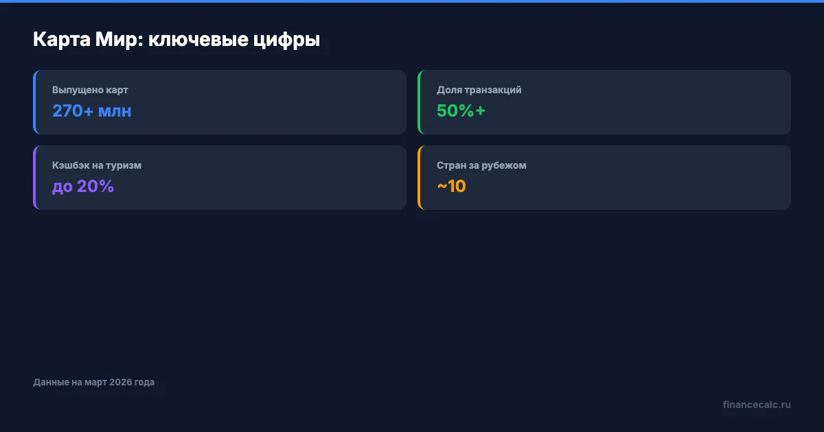 Ключевые параметры карты Мир