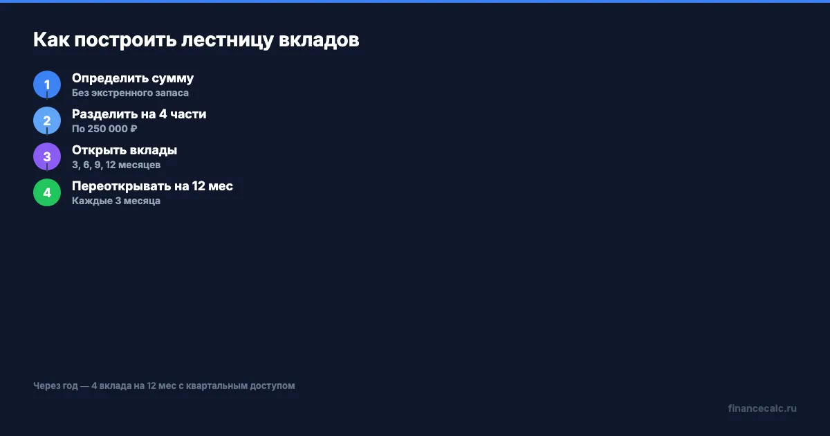 Как построить лестницу вкладов