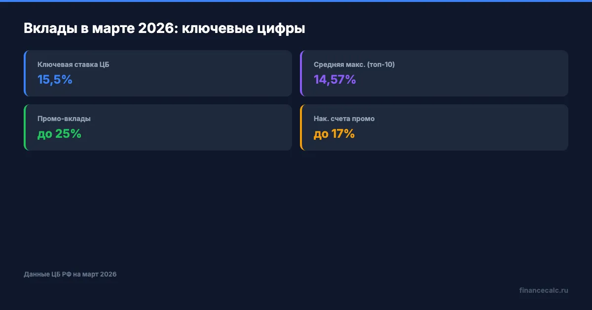Ключевые параметры вкладов в марте 2026