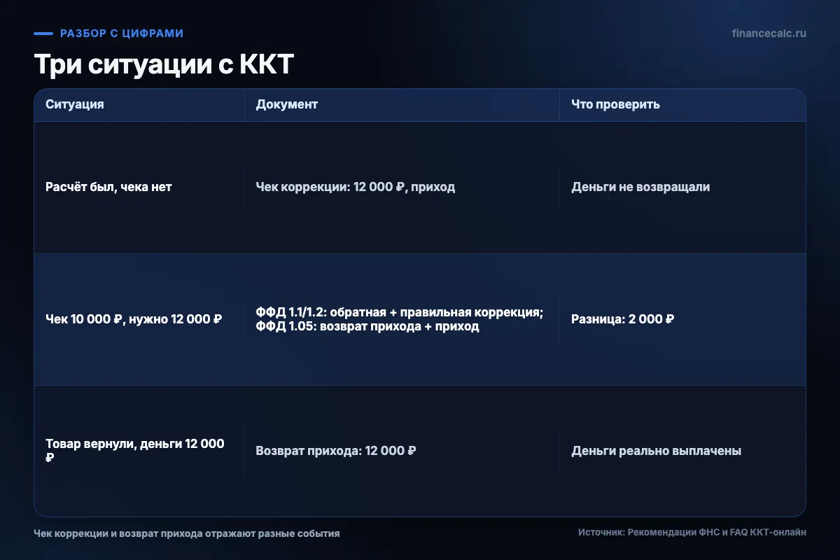 Доказательная цепочка исправления ККТ