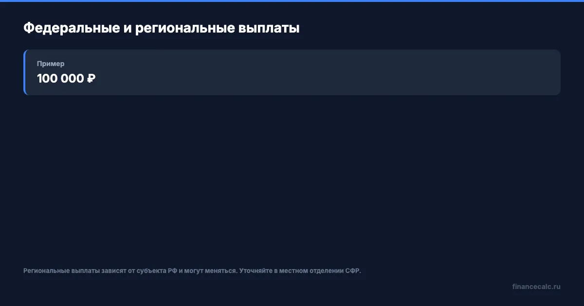 Сравнение федеральных и региональных выплат