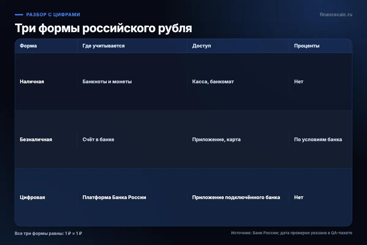Три формы российского рубля