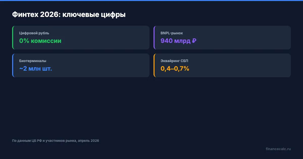 Ключевые цифры финтеха 2026