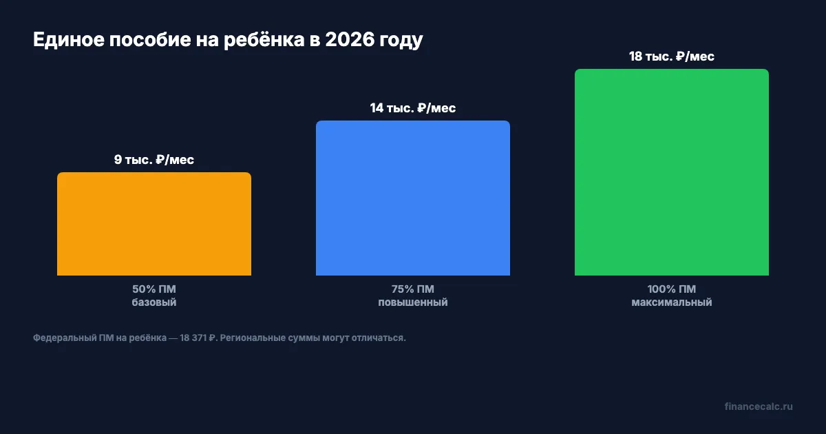 Размеры путинских выплат на детей в 2026 году