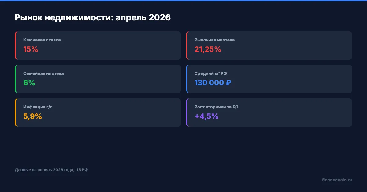 Ключевые цифры рынка недвижимости