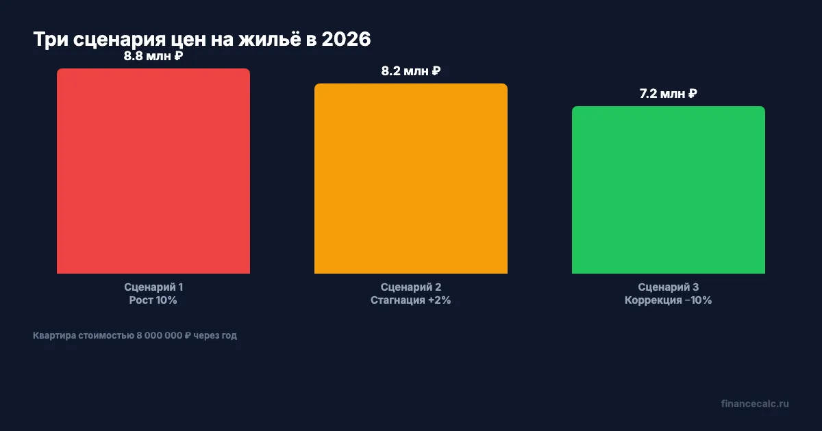 Три сценария цен на жильё