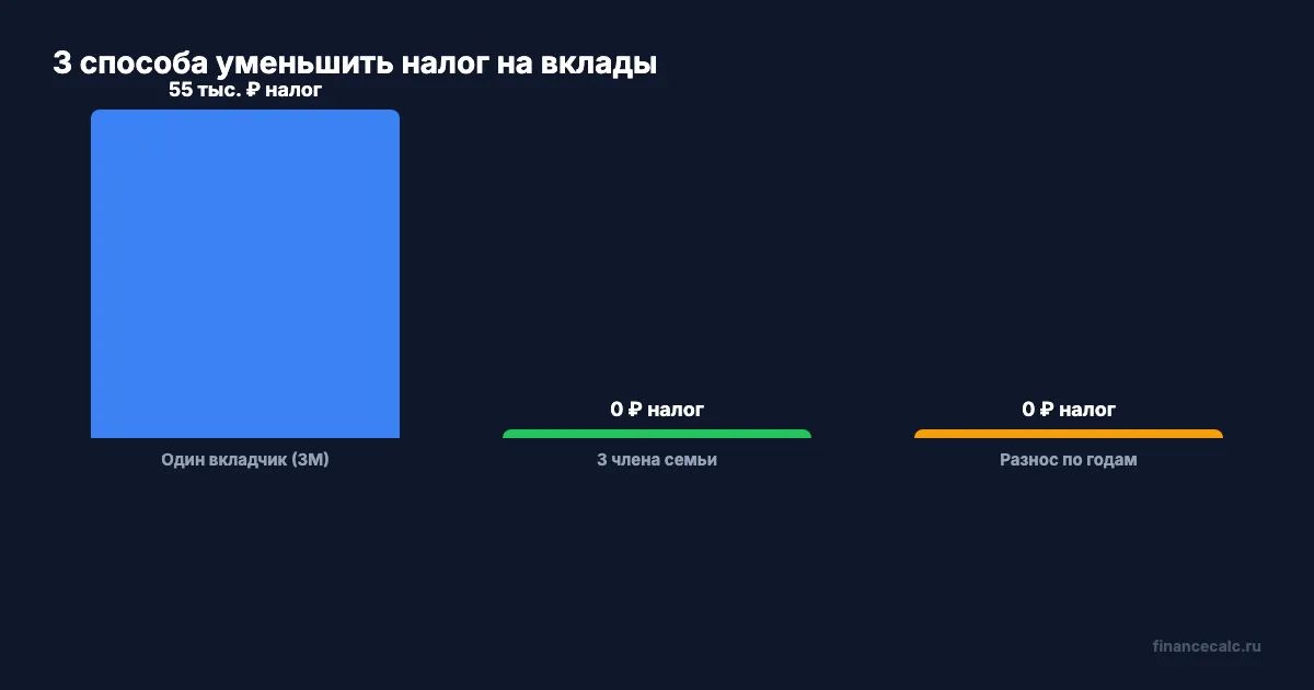 3 способа уменьшить налог на вклады — сравнение