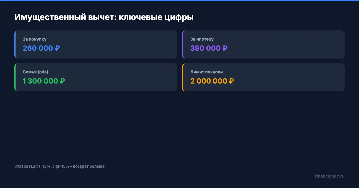 Ключевые цифры имущественного вычета 2026