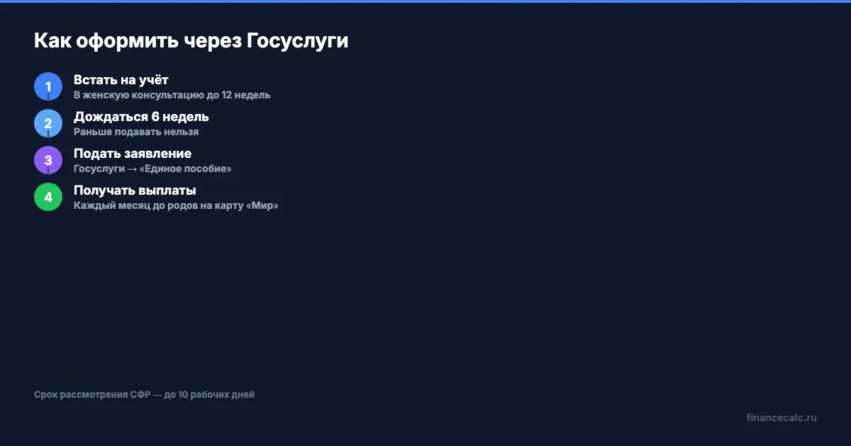 Как оформить пособие беременным через Госуслуги: 4 шага