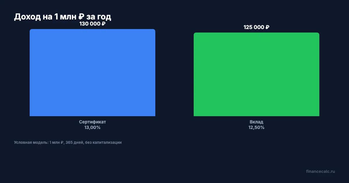 Доход на 1 млн ₽ за год