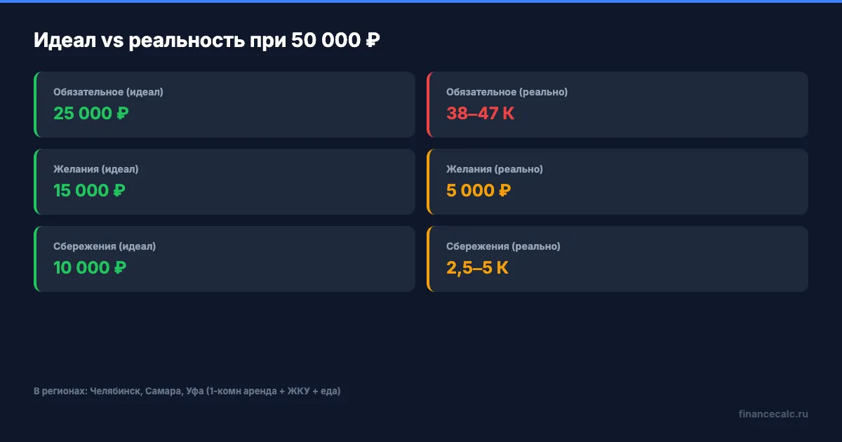 Идеальная формула vs реальный бюджет