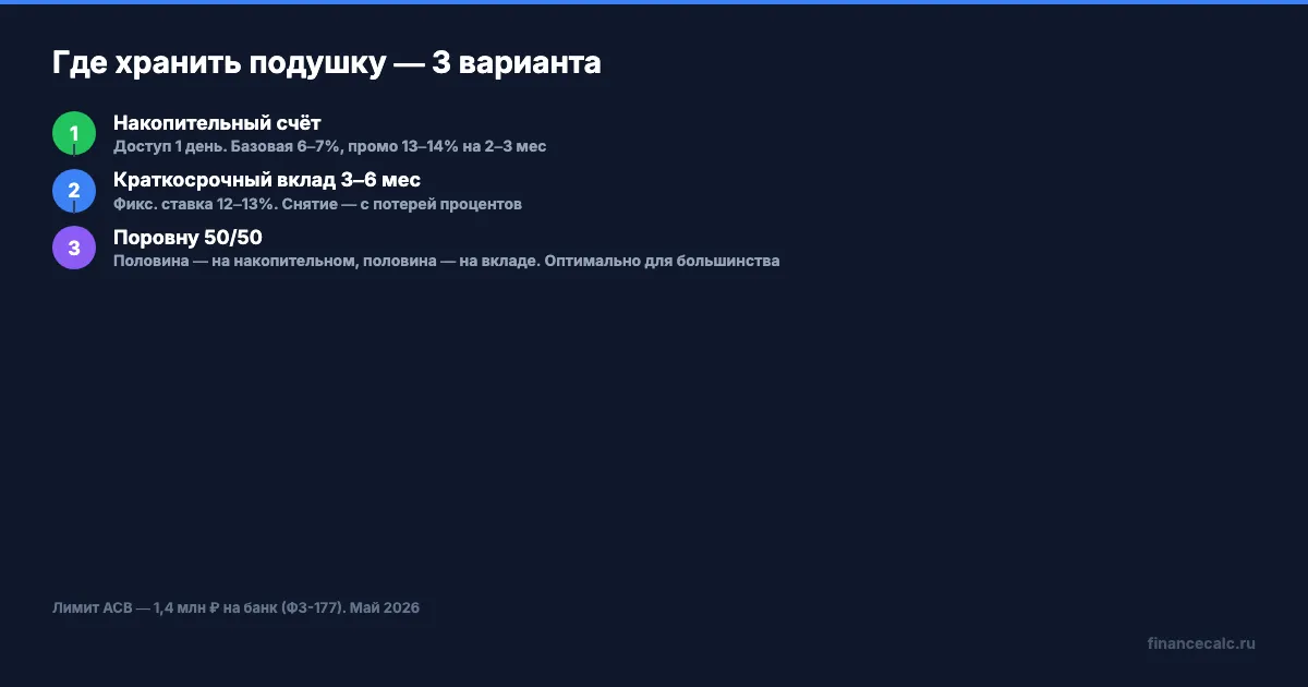 Где хранить подушку — 3 инструмента и реальная доходность