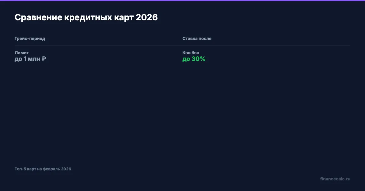 Сравнение кредитных карт 2026