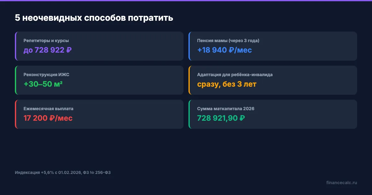 5 неочевидных способов потратить маткапитал