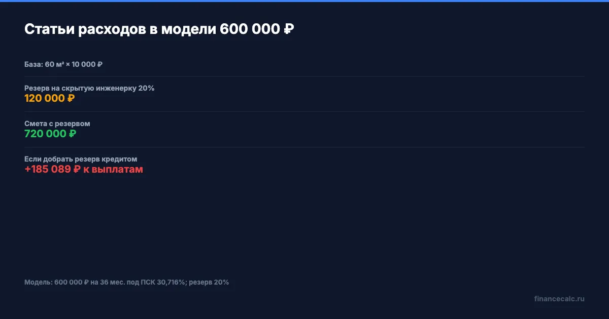 Статьи расходов в ремонте