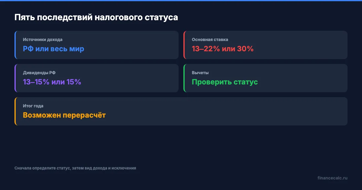 Пять налоговых последствий статуса