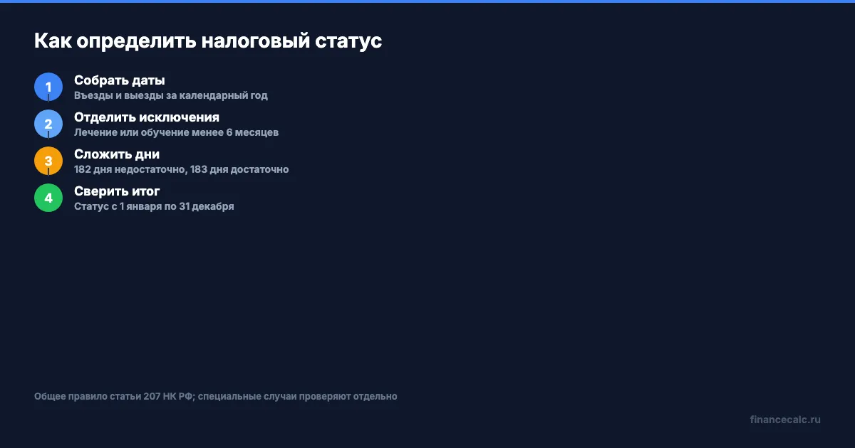 Как определить налоговый статус