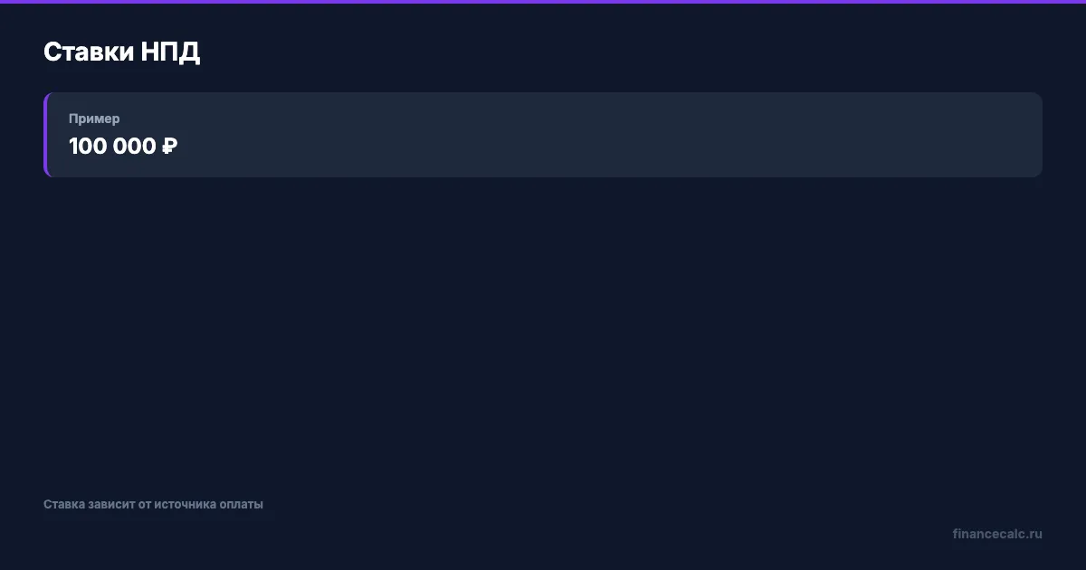 Ставки НПД 4% и 6%