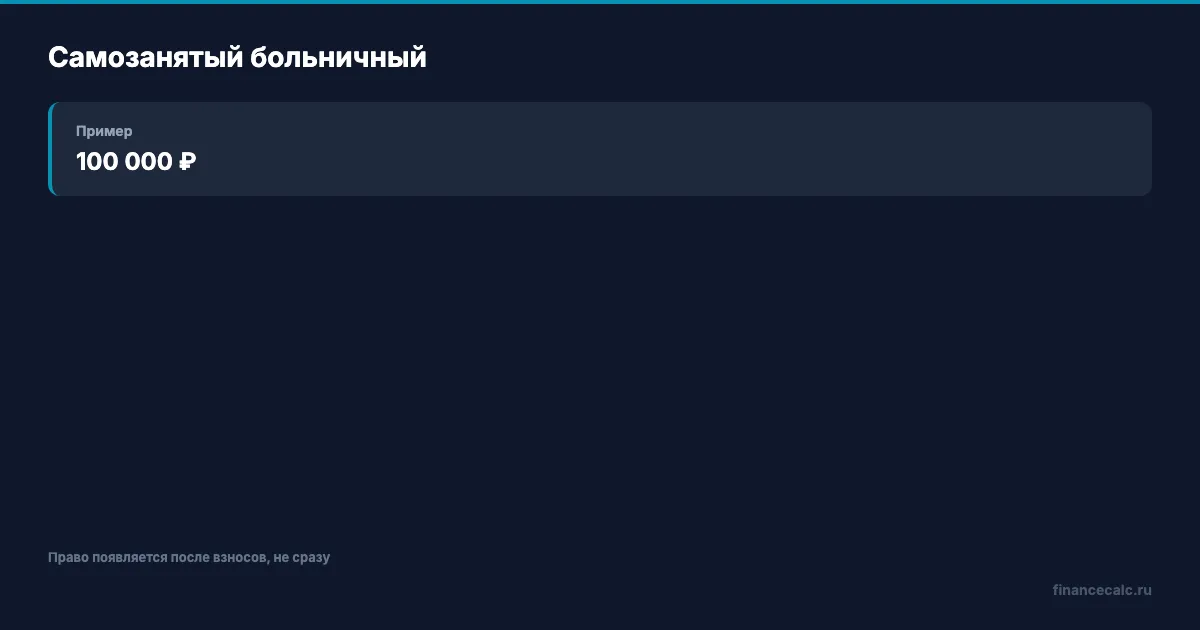 Взносы самозанятого на больничный