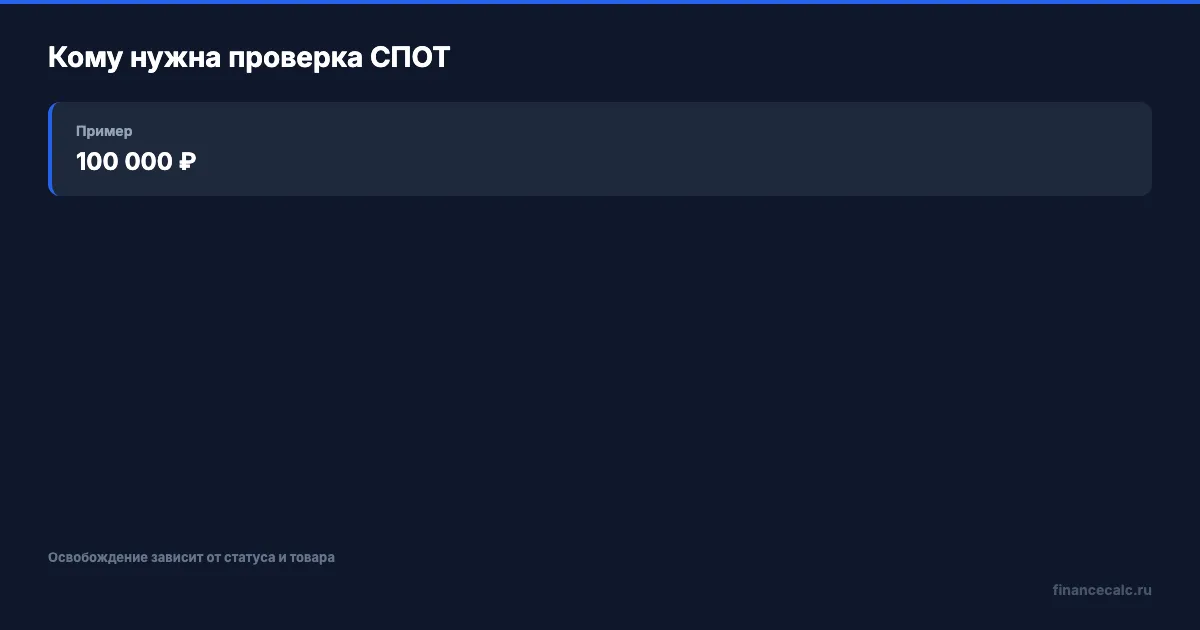Кому нужна проверка СПОТ
