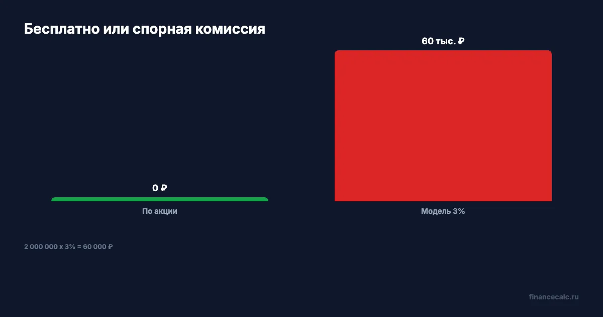 Бесплатно против спорной комиссии