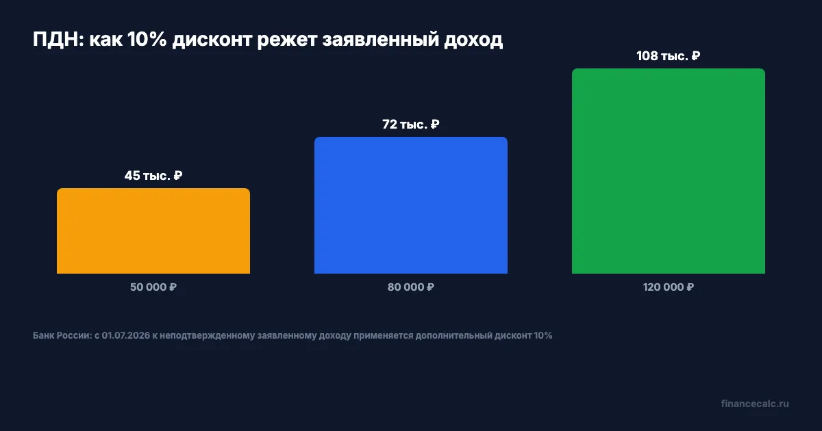 Как 10% дисконт меняет доход для банка