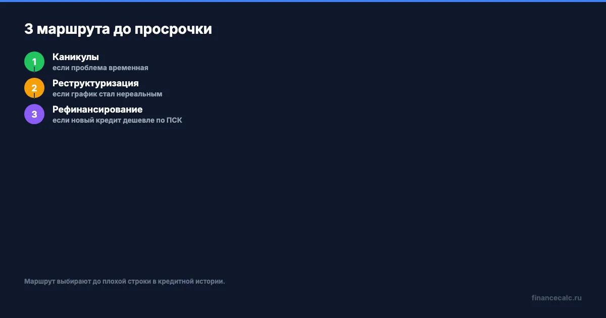 3 маршрута до просрочки