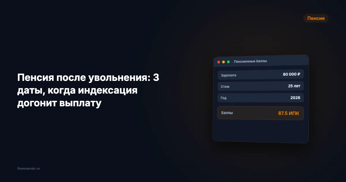 Пенсия после увольнения: 3 даты, когда индексация догонит выплату