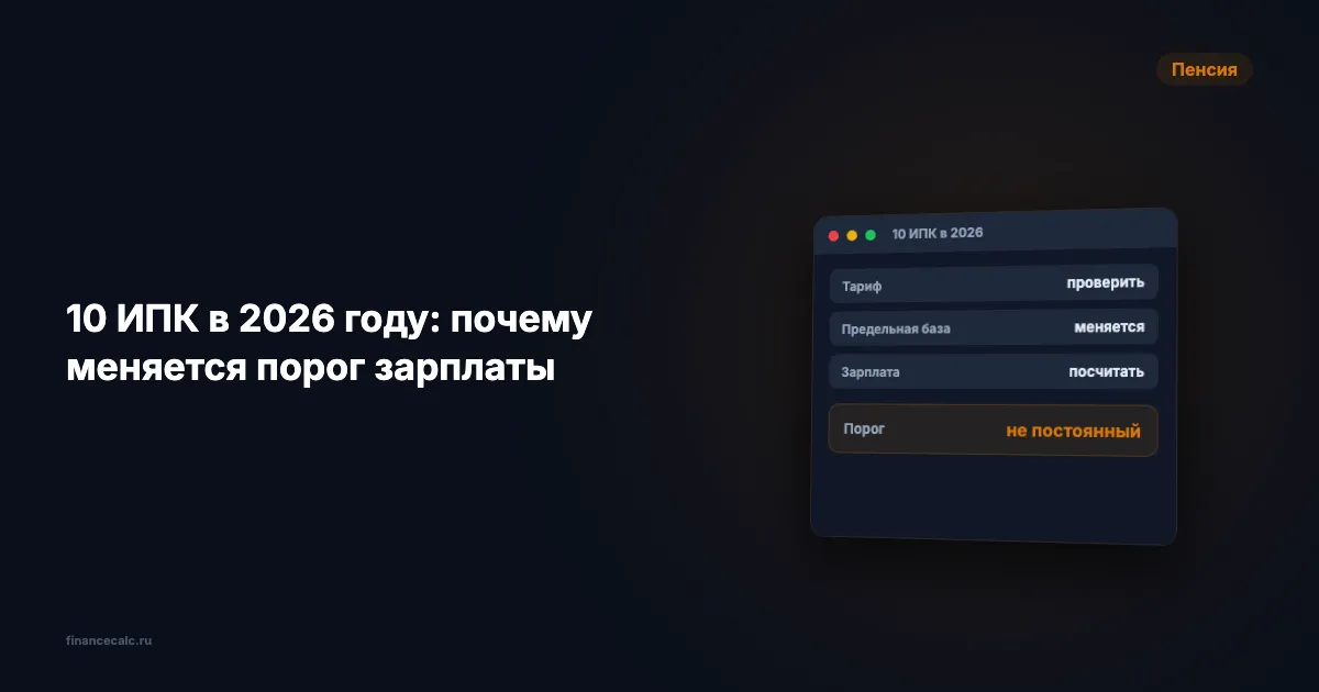 10 ИПК в 2026 году: почему порог зарплаты меняется каждый год