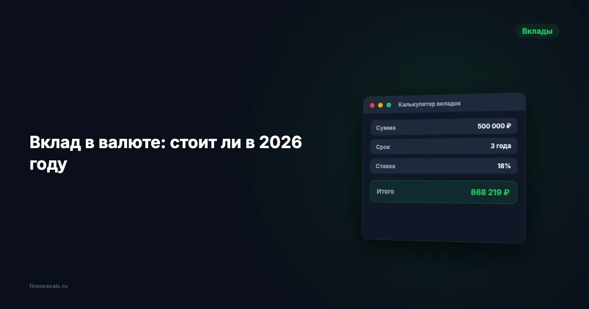 Вклад в валюте: стоит ли в 2026 году