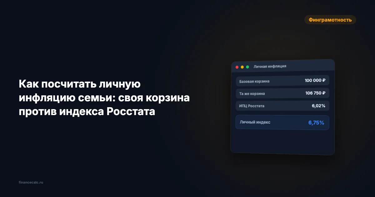 Как посчитать личную инфляцию семьи: своя корзина против индекса Росстата