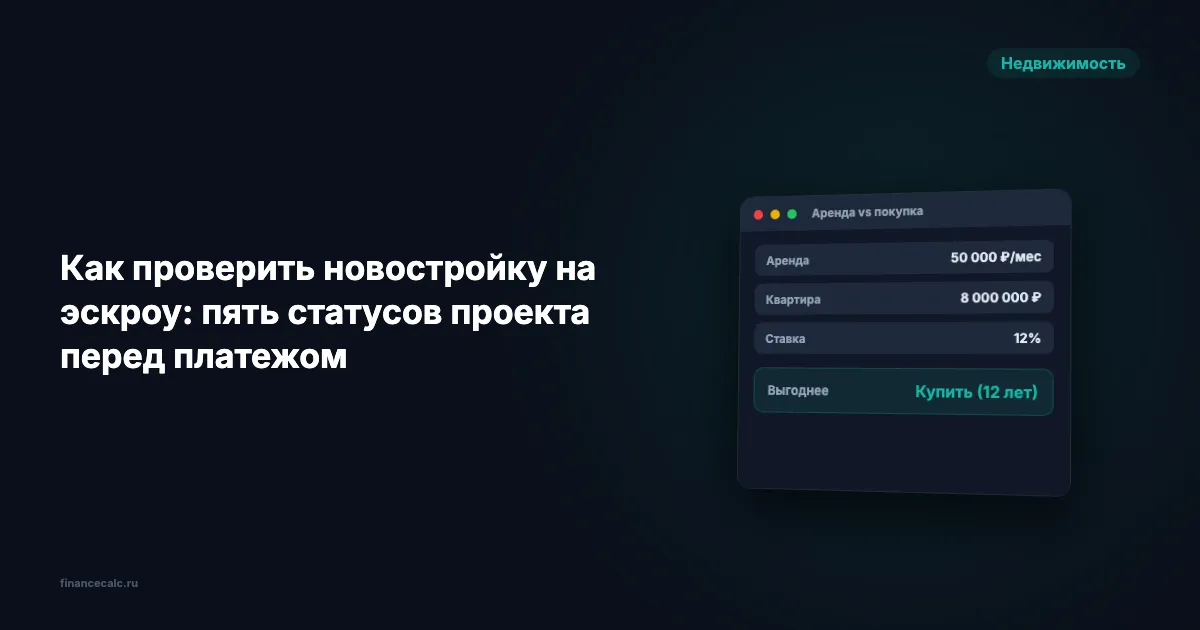 Как проверить новостройку на эскроу: пять статусов проекта перед платежом