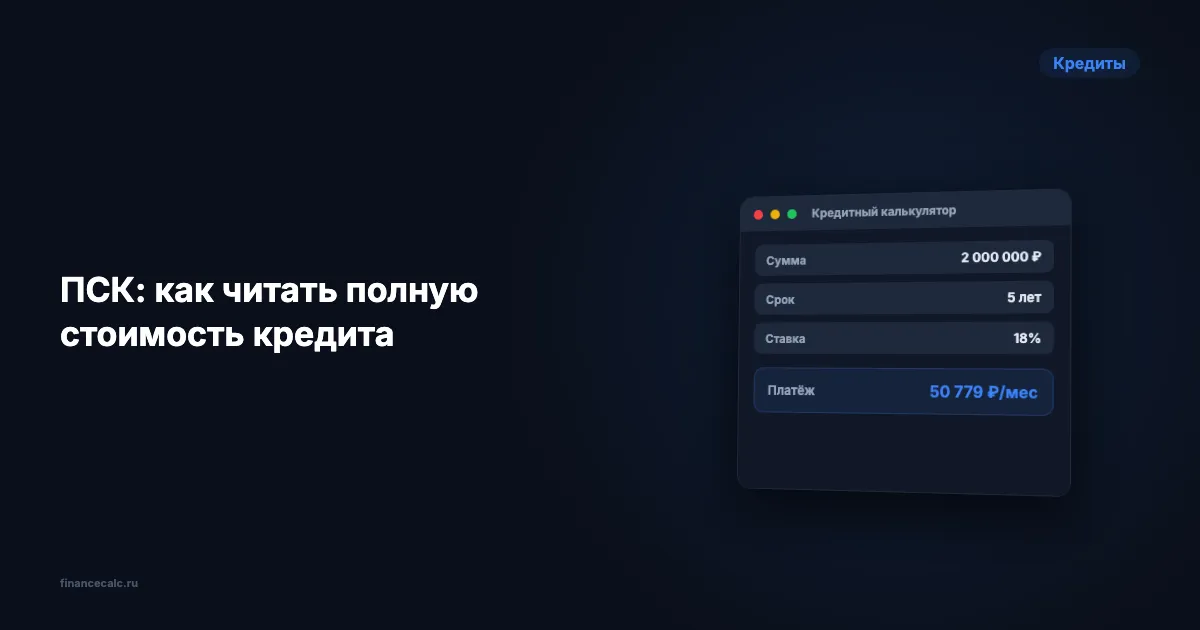 ПСК: как читать полную стоимость кредита и не переплатить