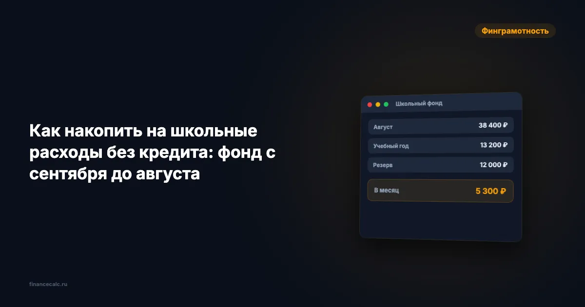 Как накопить на школьные расходы без кредита: фонд с сентября до августа