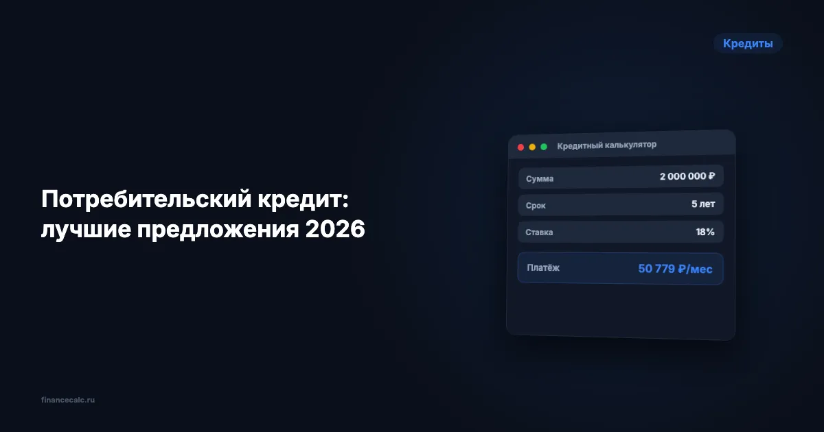 Потребительский кредит: лучшие предложения 2026