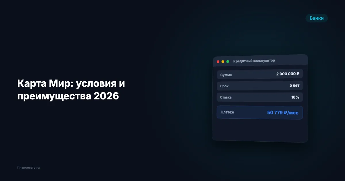 Карта Мир: условия и преимущества 2026