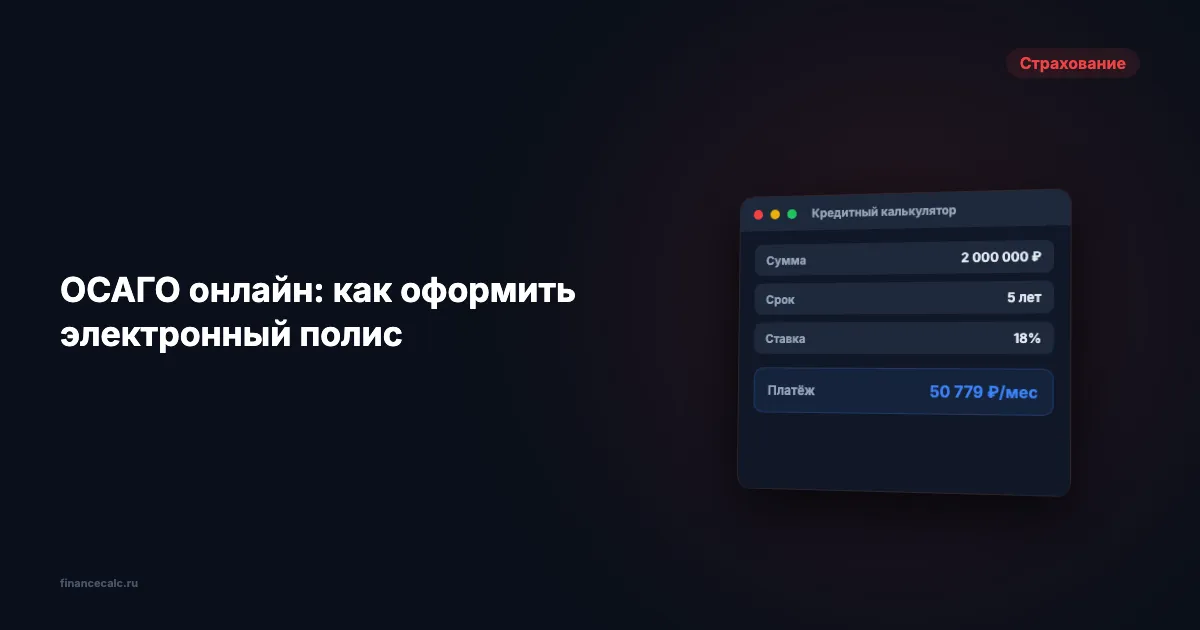 ОСАГО онлайн: как оформить электронный полис