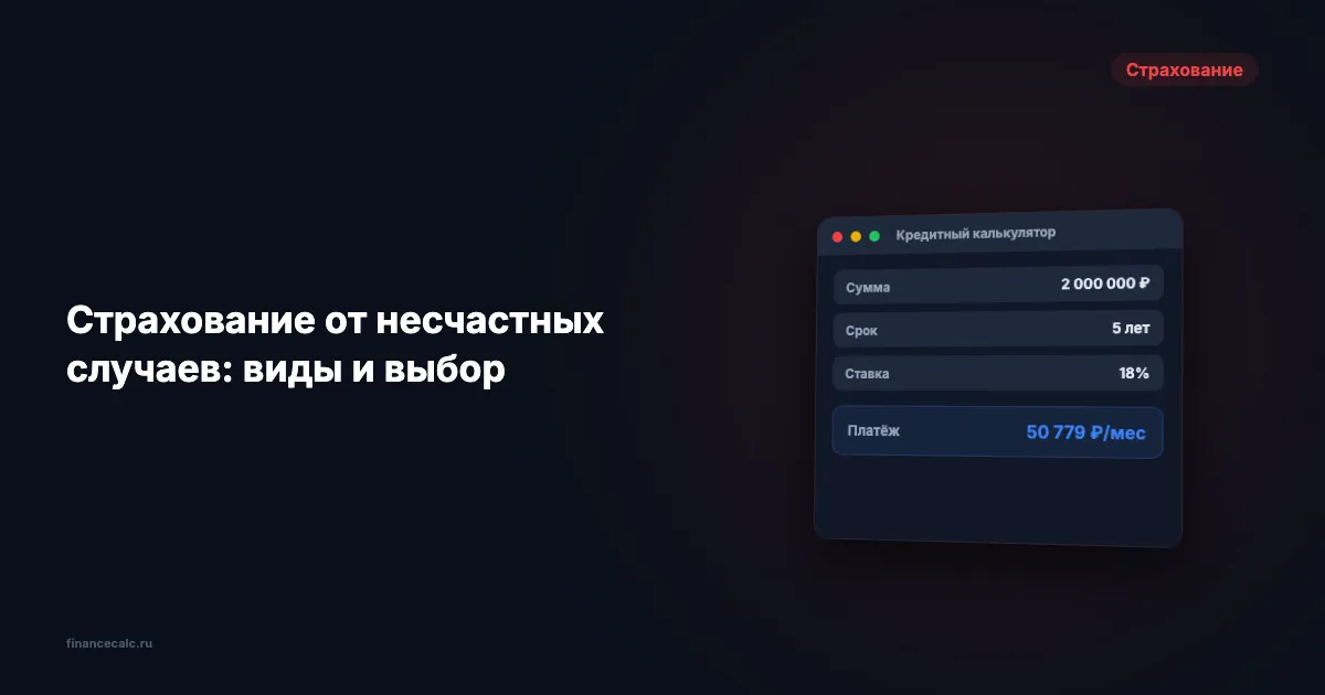 Страхование от несчастных случаев: виды и выбор