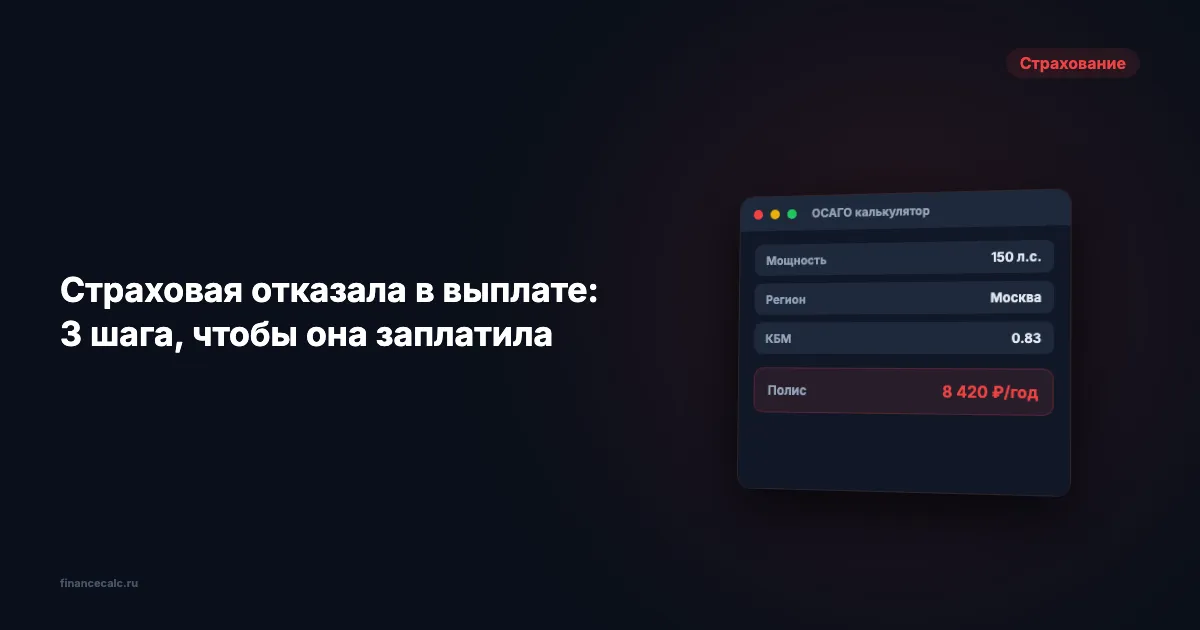 Страховая отказала в выплате: 3 шага, чтобы она заплатила