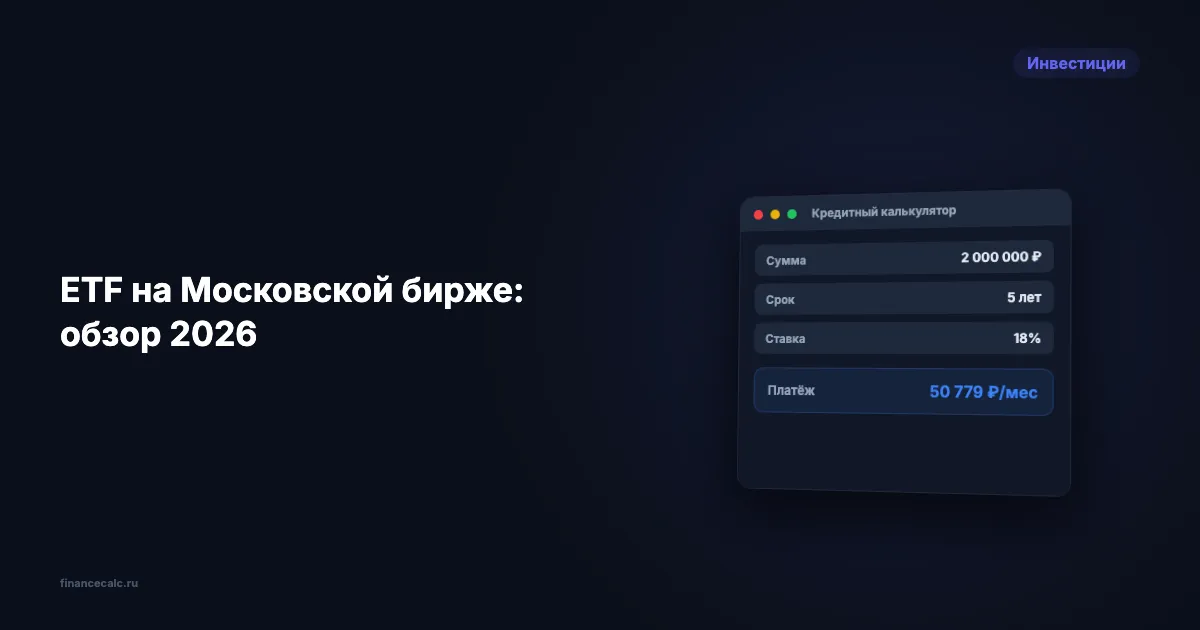 ETF на Московской бирже 2026: обзор фондов и БПИФ