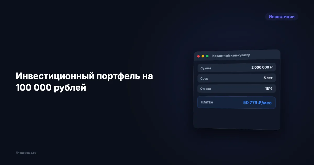 Портфель на 100 000 ₽: как собрать и получить 15% годовых в 2026