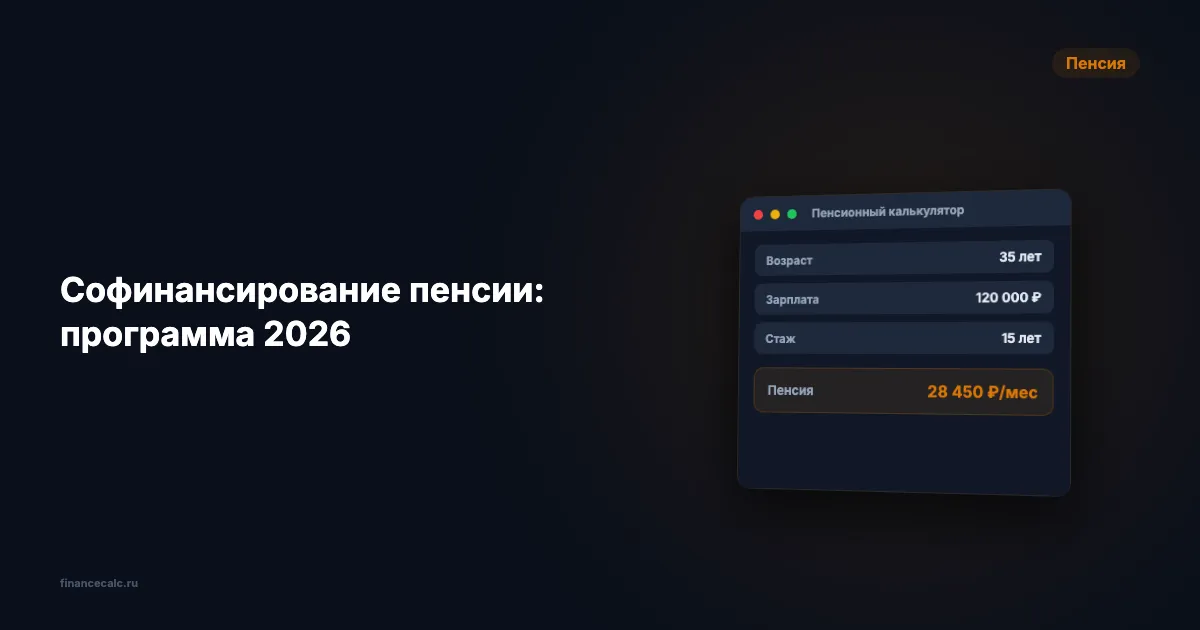 Государство удваивает ваши взносы: софинансирование пенсии 2026