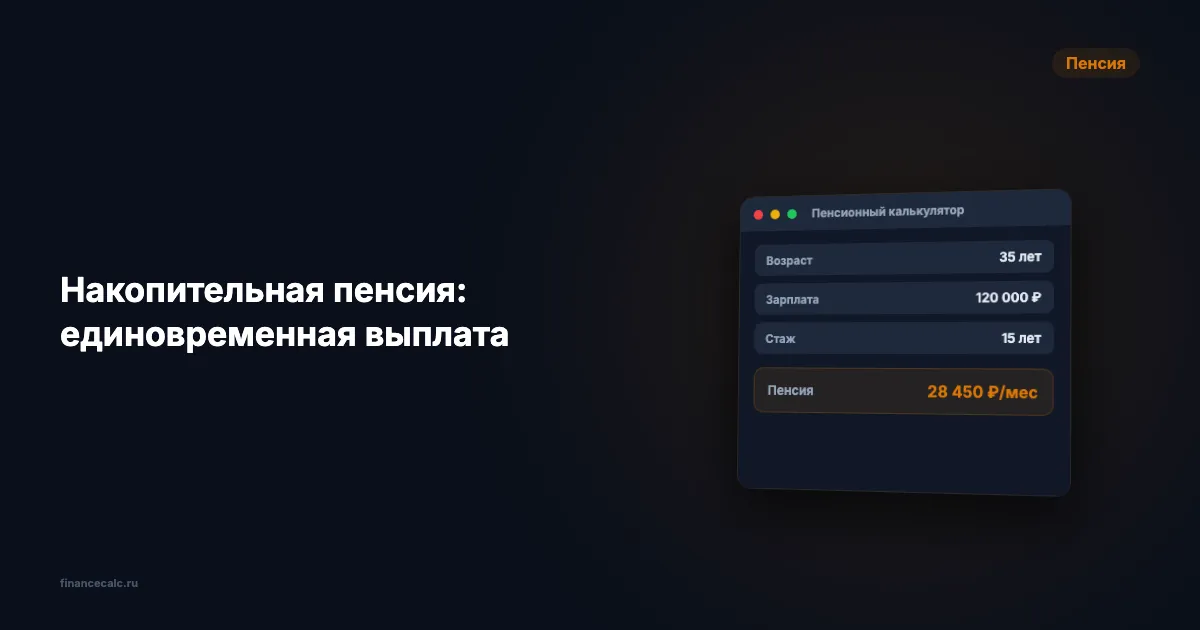 Накопительная пенсия: единовременная выплата — кому положена и сколько дают